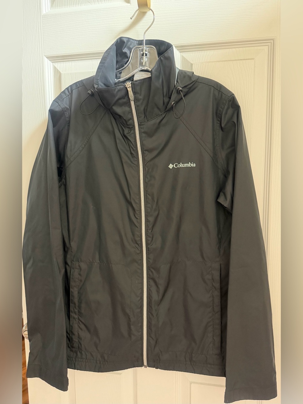 Pre-owned Columbia Women’s Black Hooded Rain Jacket